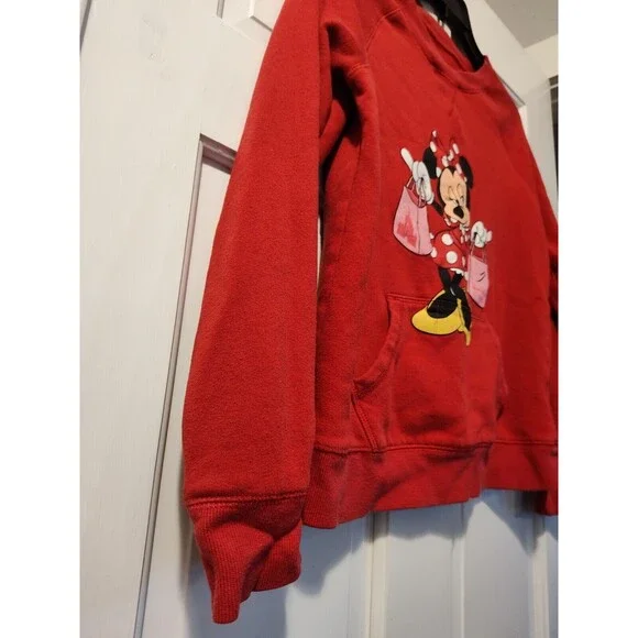 Disney Parks Walt Disney Minnie Mouse Red Sweater Sweatshirt Child's XL Wdw - Picture 11 of 13